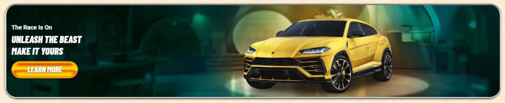 Vegasino "Szabadítsd el a Bestiát" luxus SUV promóciós banner